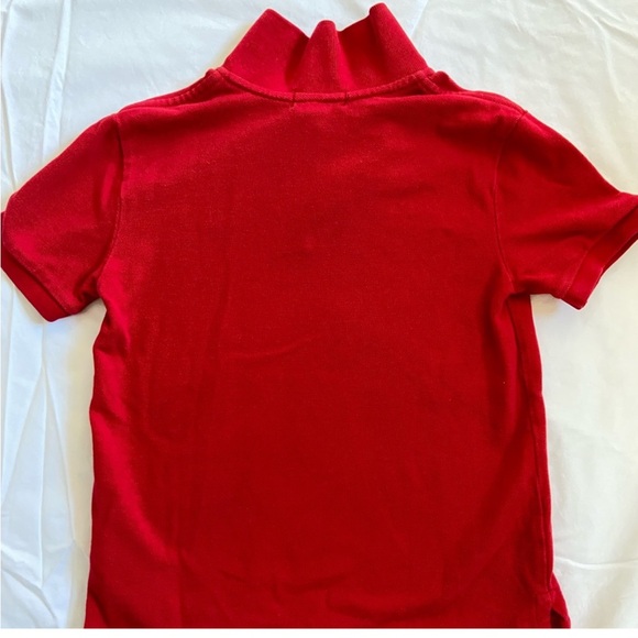 Polo Bear Cotton Mesh Polo Shirt, Red Size 6 - Picture 4 of 4